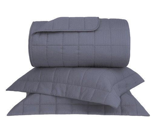 Jogo De Colcha Damask Stripes Chumbo image number 0