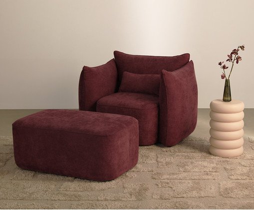 Poltrona Cuscino - Linh&atilde;o Estonado Bord&ocirc; - image 1