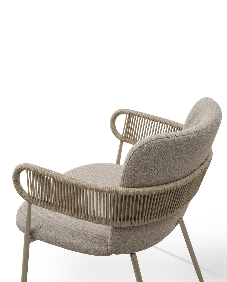 Cadeira Bled Champagne Linho Cinza Claro image number 5