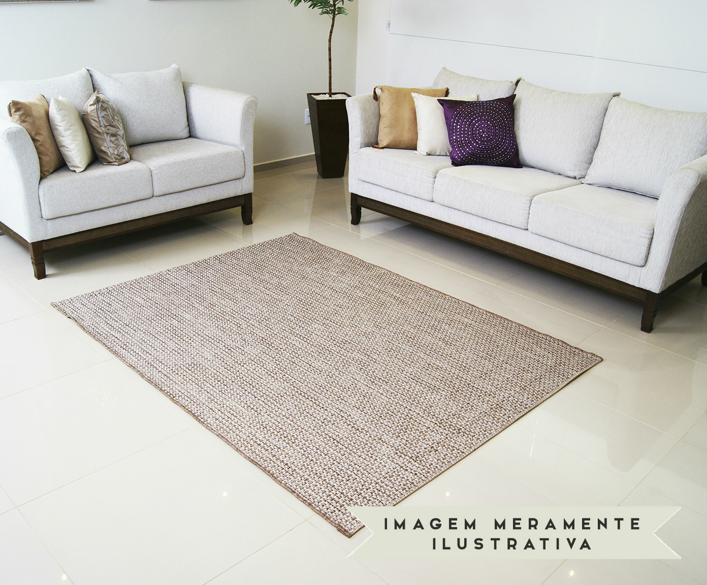 Tapete Pequeno em Sisal Look L&iacute;rio image number 2