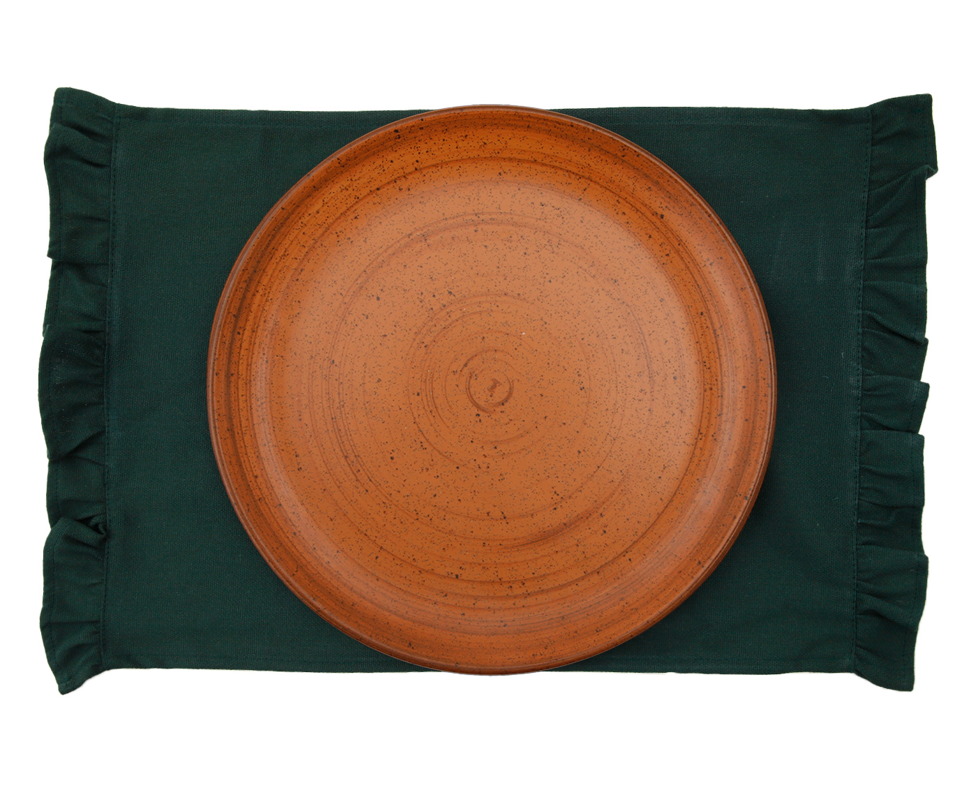 Jogo de Lugar Americano com Babados Yucra Verde Escuro image number 3