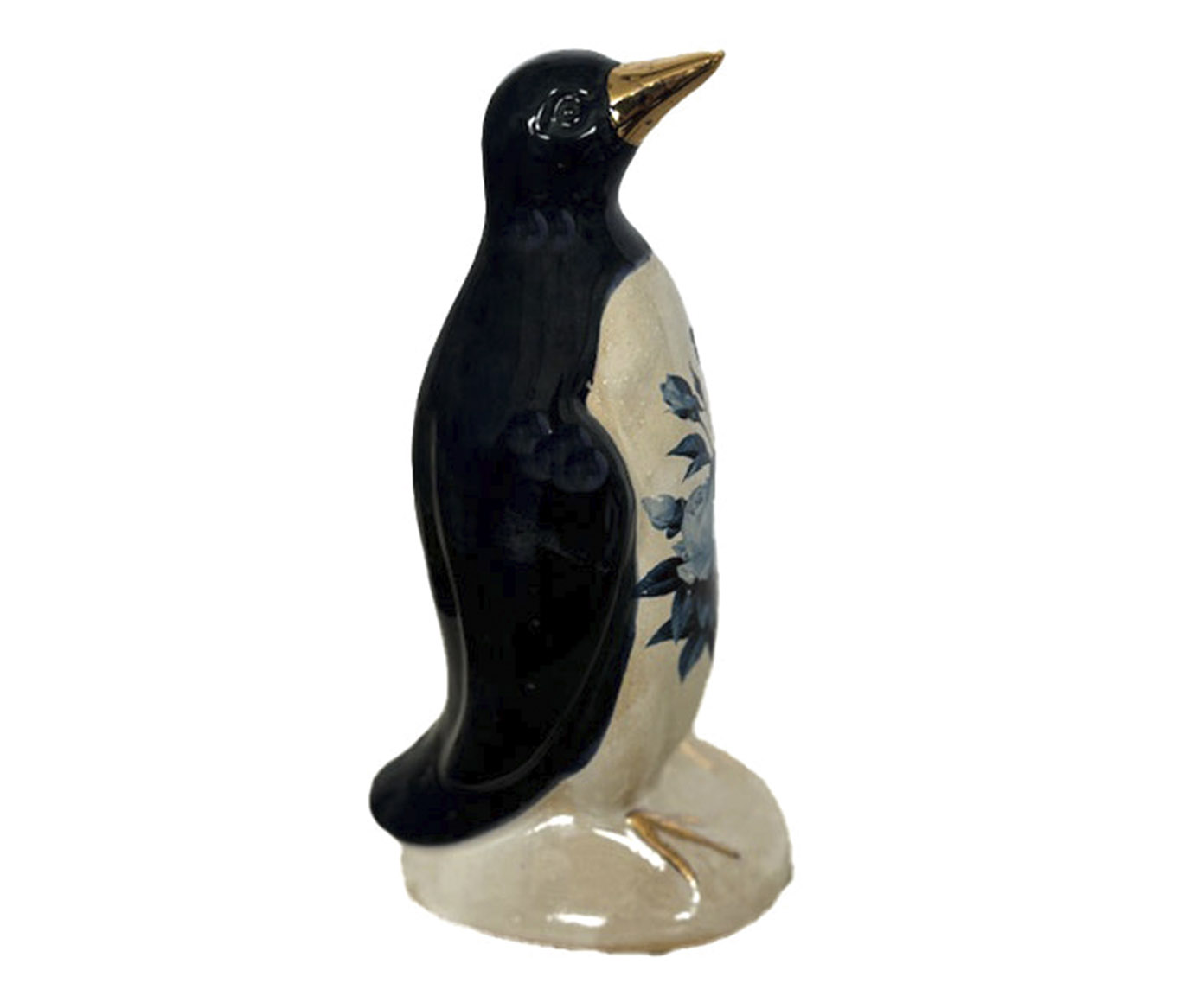 Adorno Pinguim De Geladeira Azulejaria Azul image number 1