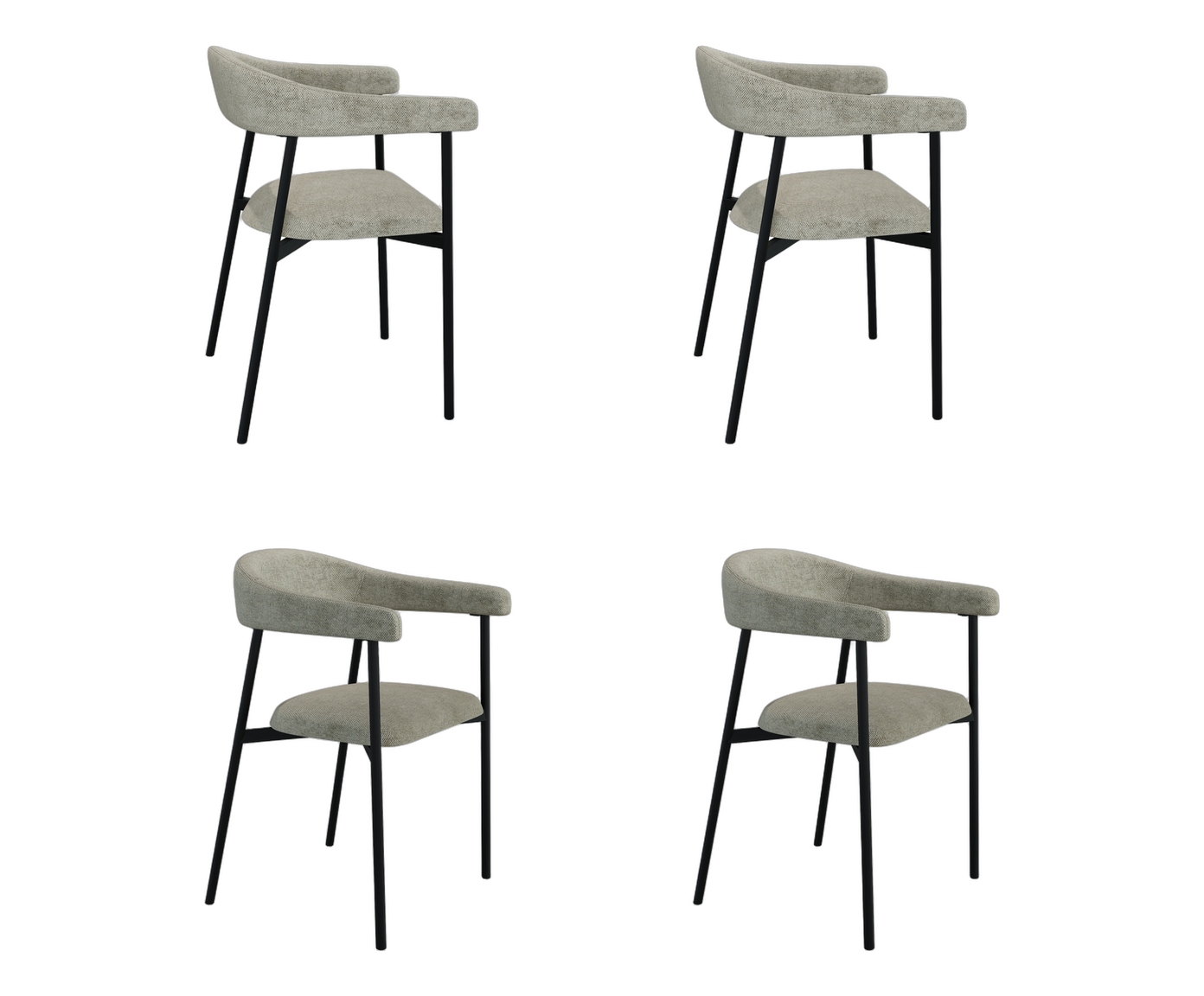 Jogo de Cadeiras de Jantar Angel Tecido Lautrec Sky Off white - image 1