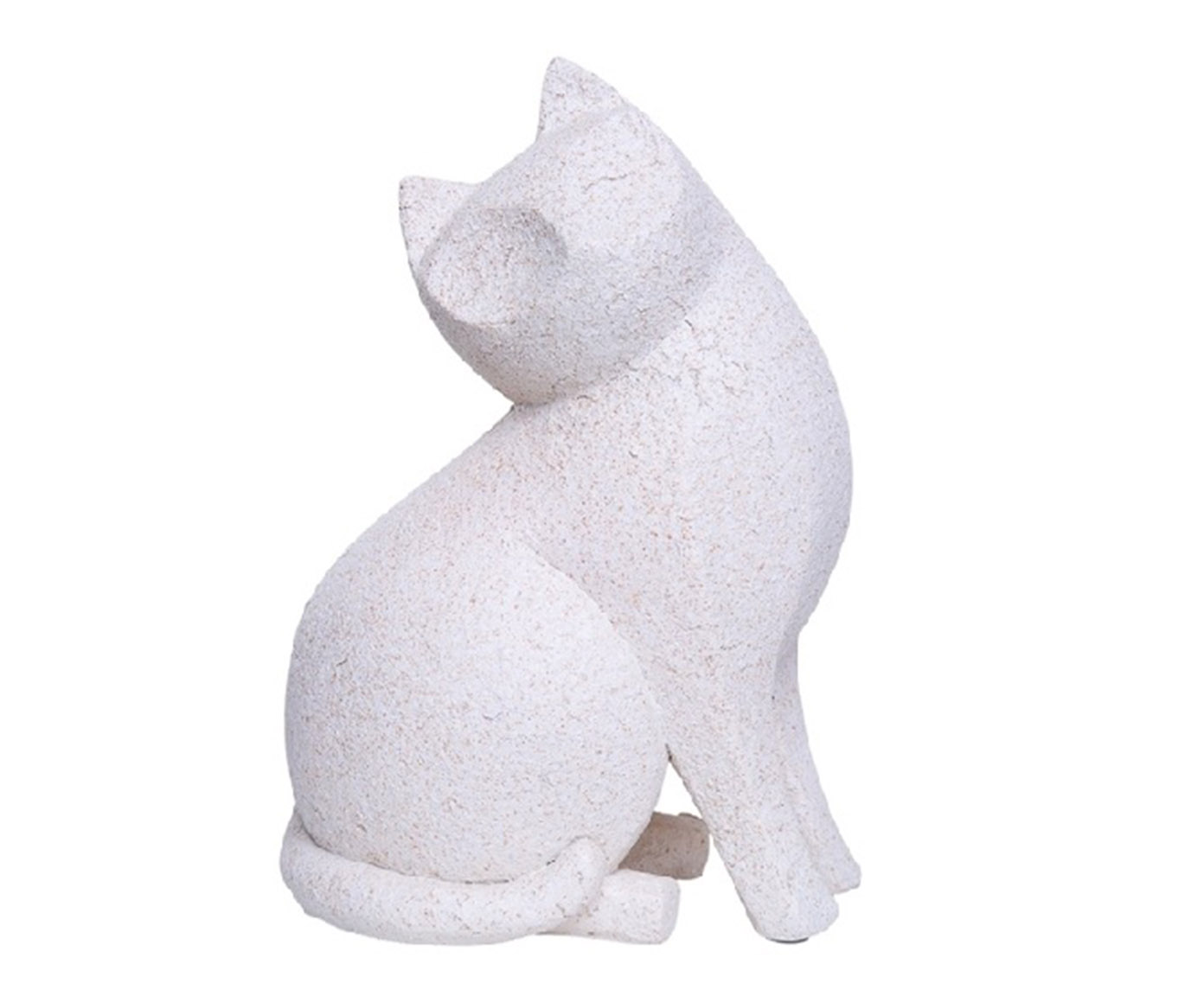 Escultura Gato Areia Branco image number 0