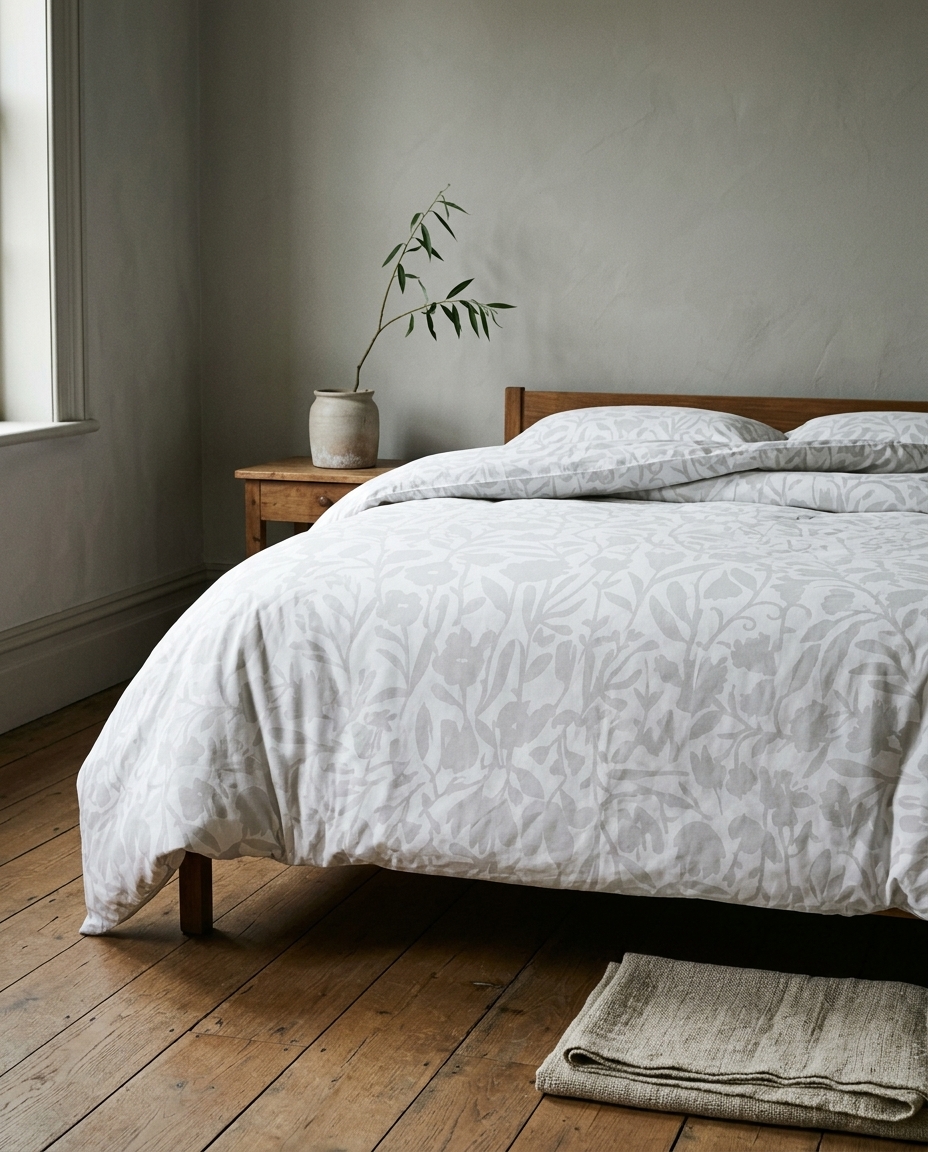 Duvet Floral Artsy Cinza 200 Fios image number 11