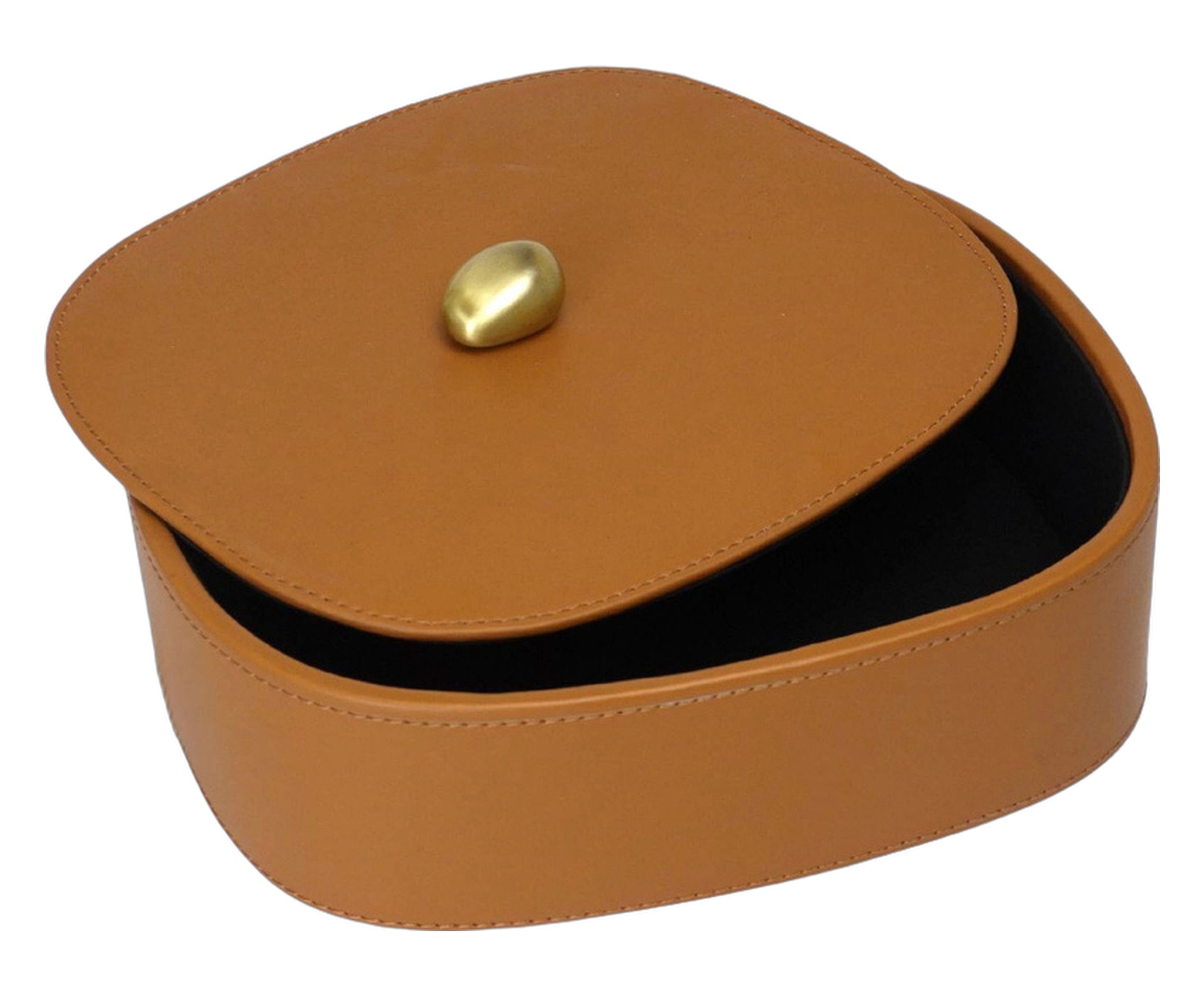 Porta-Objetos Decorativo Guardix Chocolate e Dourado image number 1