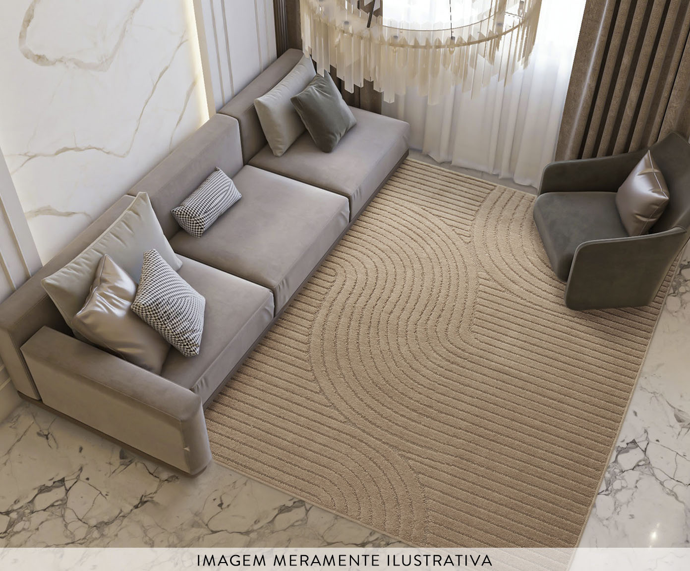 Tapete Realce Sand Creme image number 4