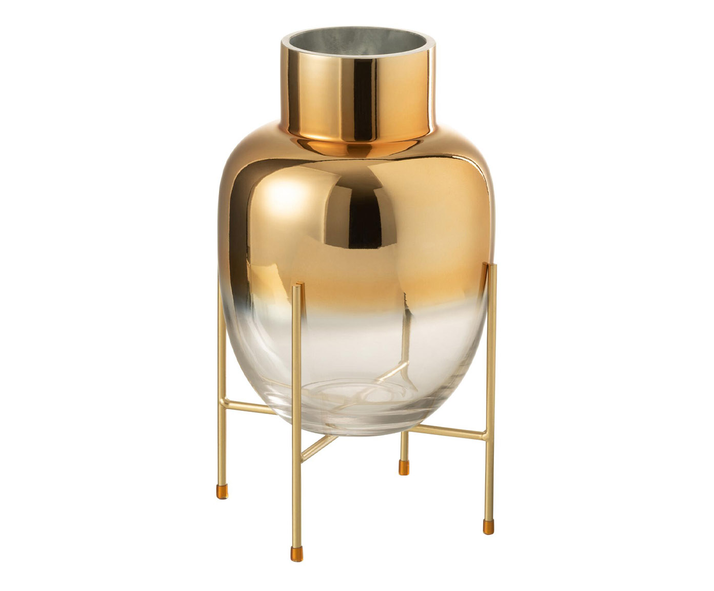 Vaso Sol Rud&aacute; Transparente e Dourado - image 0
