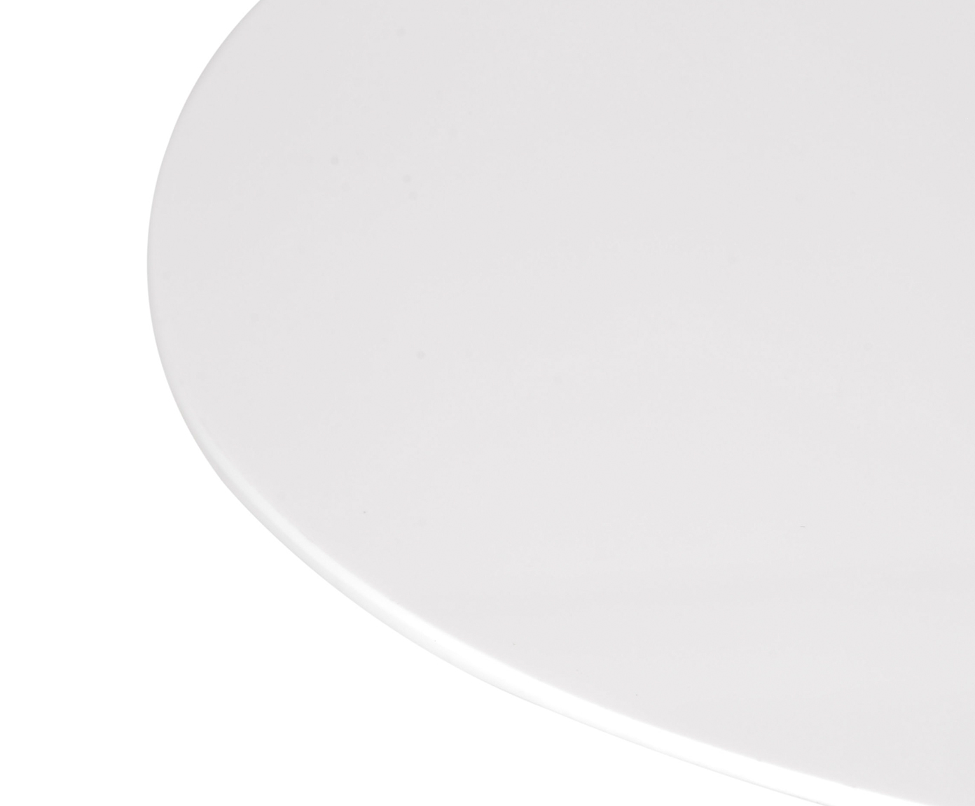 Mesa Saarinen Lateral Oval Quartzo com Base Branca image number 2