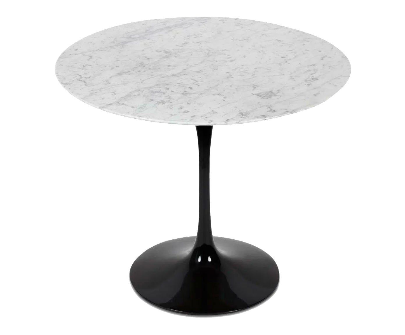 Mesa Saarinen Redonda Carrara Base Preta image number 0