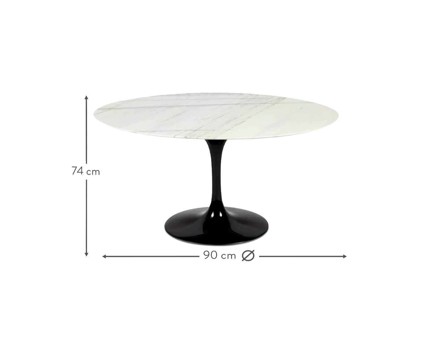 Mesa Saarinen Oval Espirito Santo Base Preta image number 4