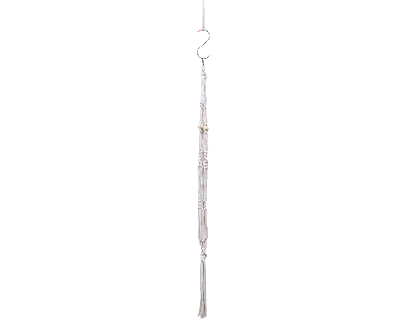 Hanger em Macram&ecirc; Wood Cru - image 1