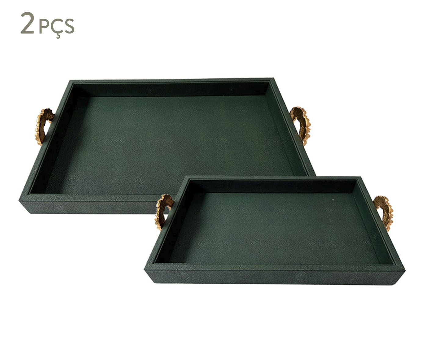 Jogo de Bandejas Decorativas Obscurit&eacute; Verde - image 0