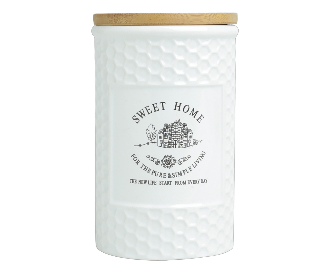 Jogo de Potes em Cer&acirc;mica Sweet Home Branco image number 3