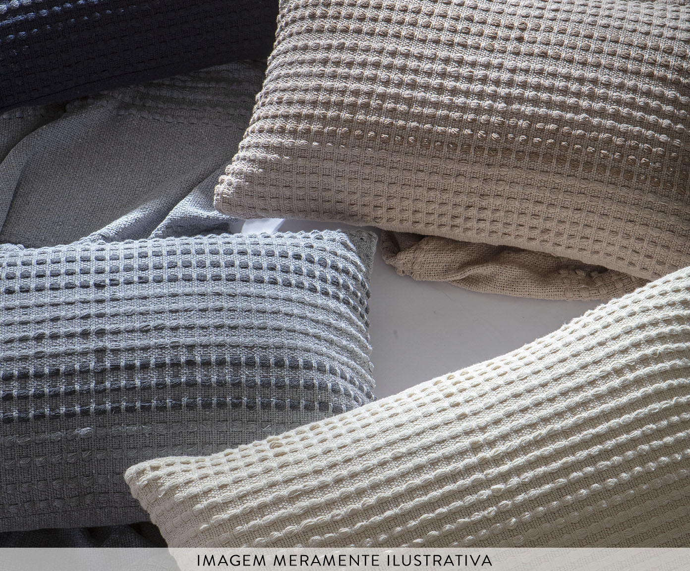 Capa de Almofada Artesanal Stone Marinho - image 1