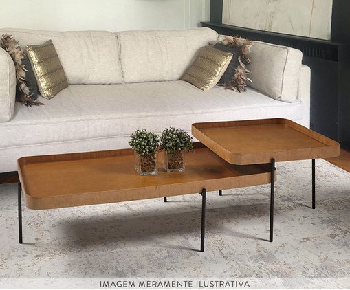 Mesa De Centro Living Castanho image number 3