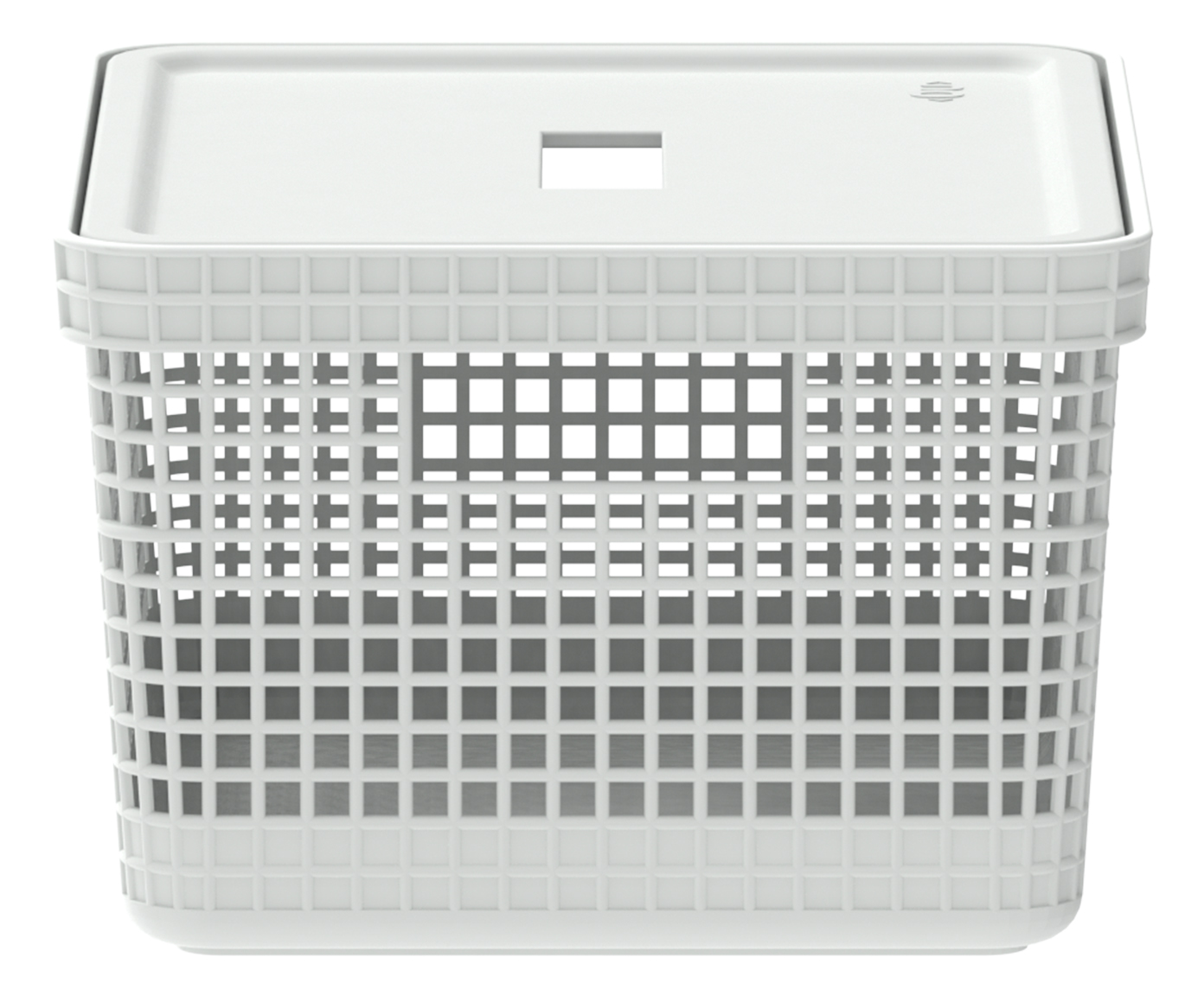 Cesto com Tampa Grid I Branco image number 2