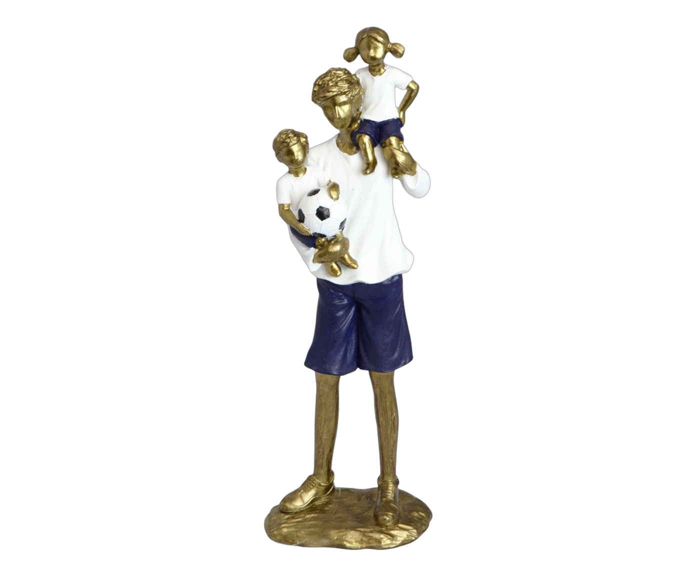 Fam&iacute;lia no Futebol Decorativo Harmonia Azul e Dourado - image 0