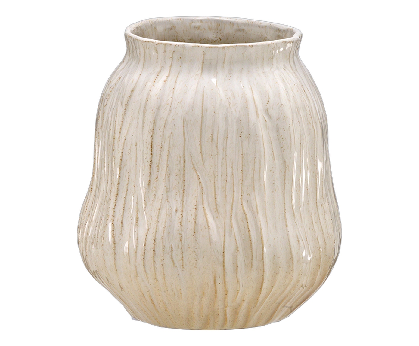 Vaso Decorativo Tyrex Creme e Marrom image number 0