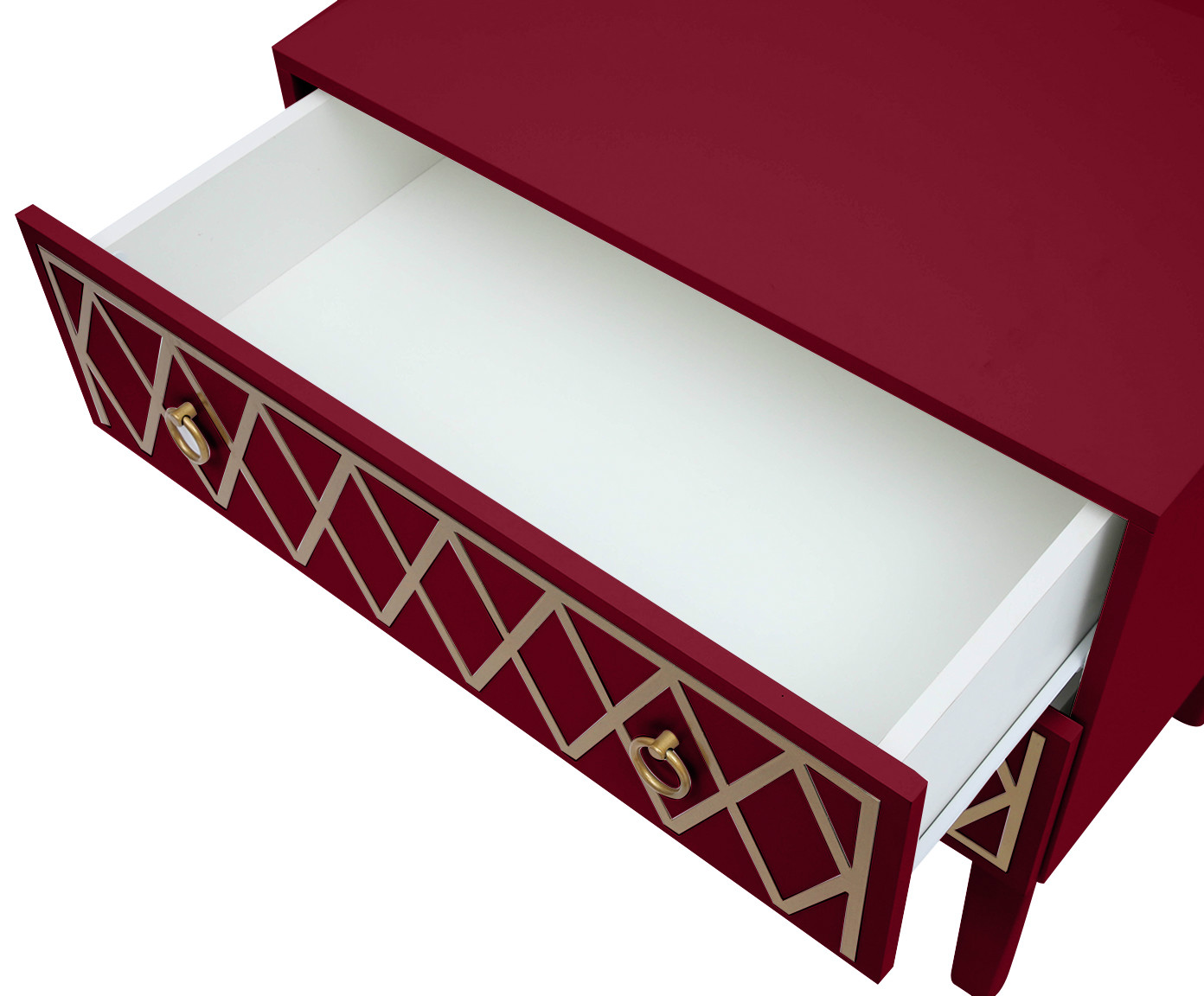 Mesa de Cabeceira Losangos Firebrick - Vermelho image number 4