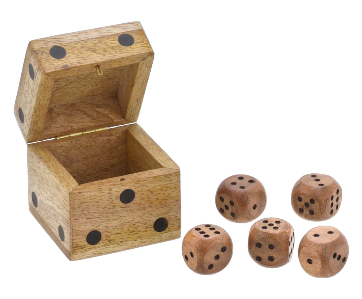 Jogo de Caixa Dado com Dados Ludora Marrom e Preto image number 0