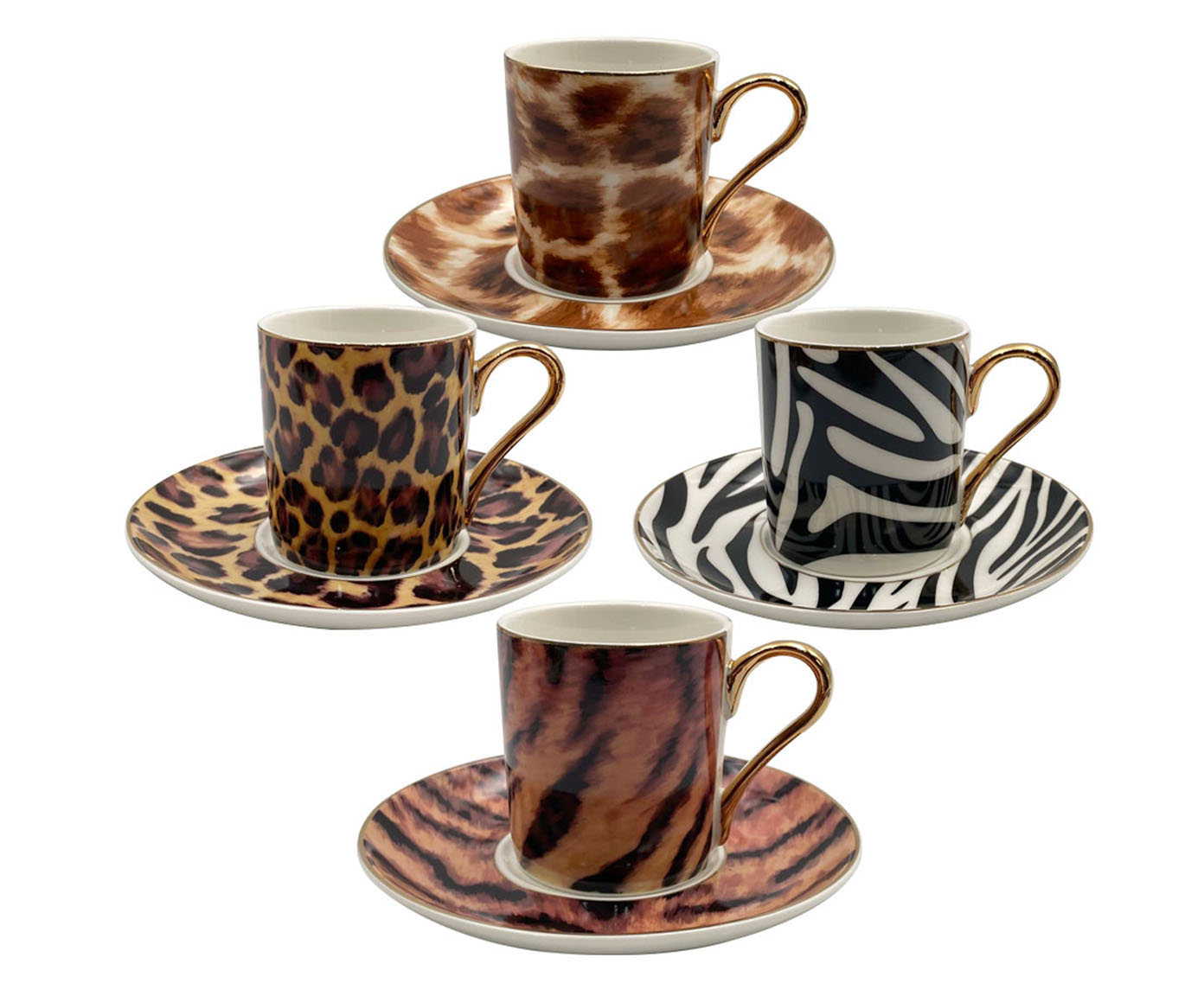 Jogo para Caf&eacute; com Borda Dourada Crois image number 0