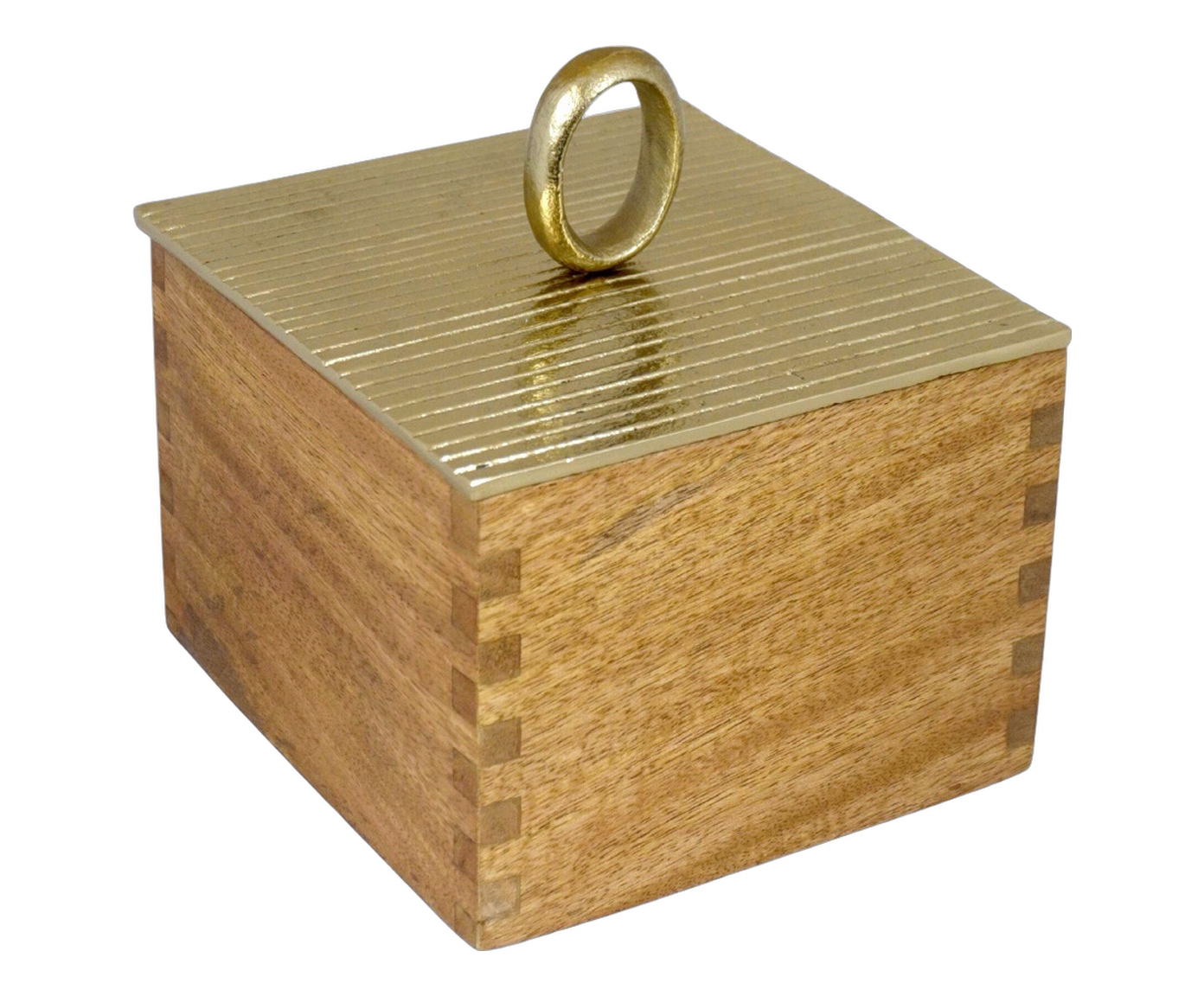 Porta-Objetos Decorativo Arzen Dourado e Marrom image number 0