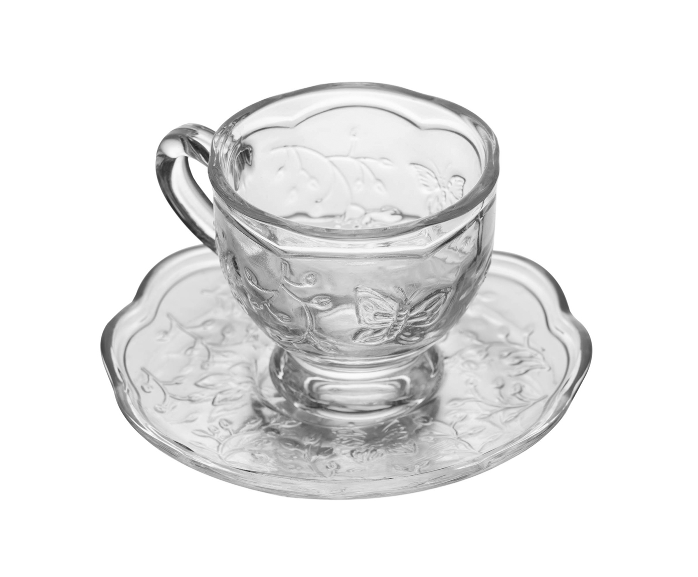 X&iacute;cara para Caf&eacute; de Cristal Ecol&oacute;gico New Butterfly image number 1