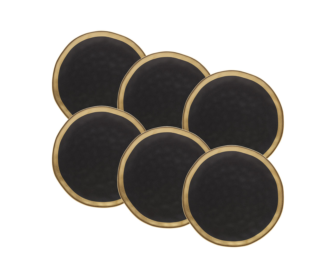 Prato para Sobremesa Dubai Preto e Dourado - image 1