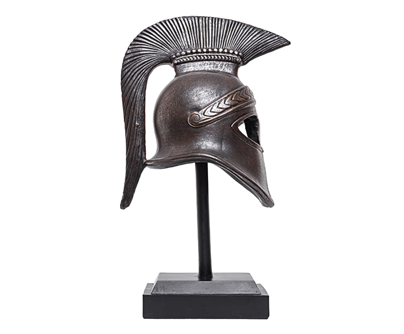 Escultura Elmo Gladiador Marrom image number 1