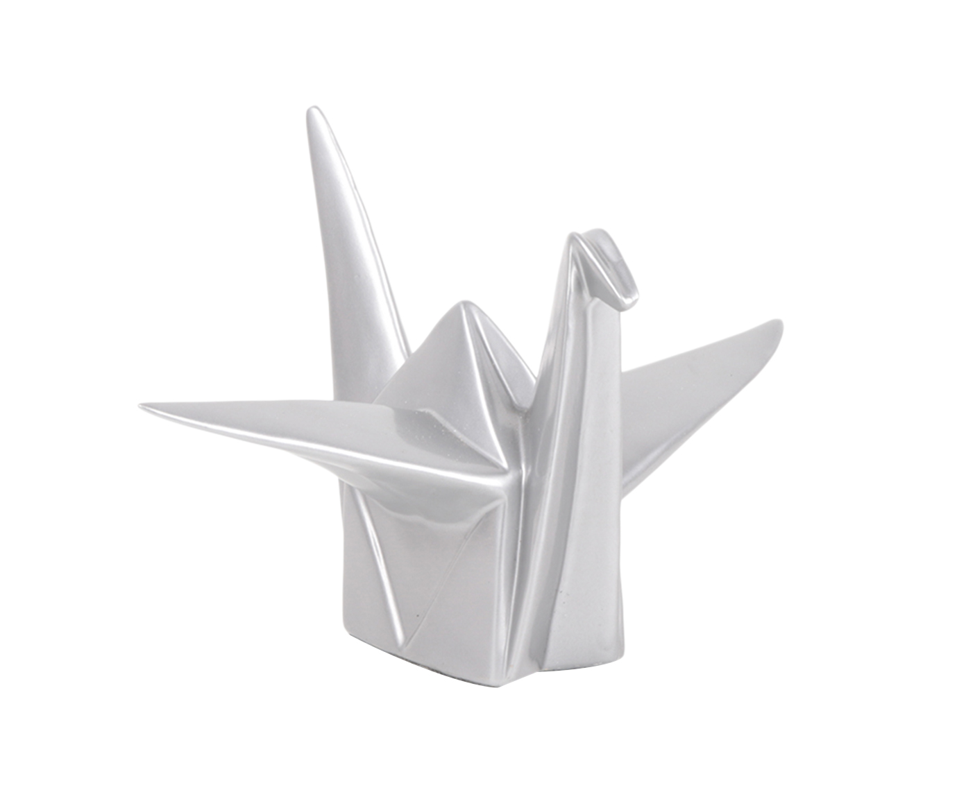 Adorno Origami P&aacute;ssaro Prateado - image 0
