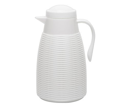 Garrafa T&eacute;rmica Rattan Branco image number 0