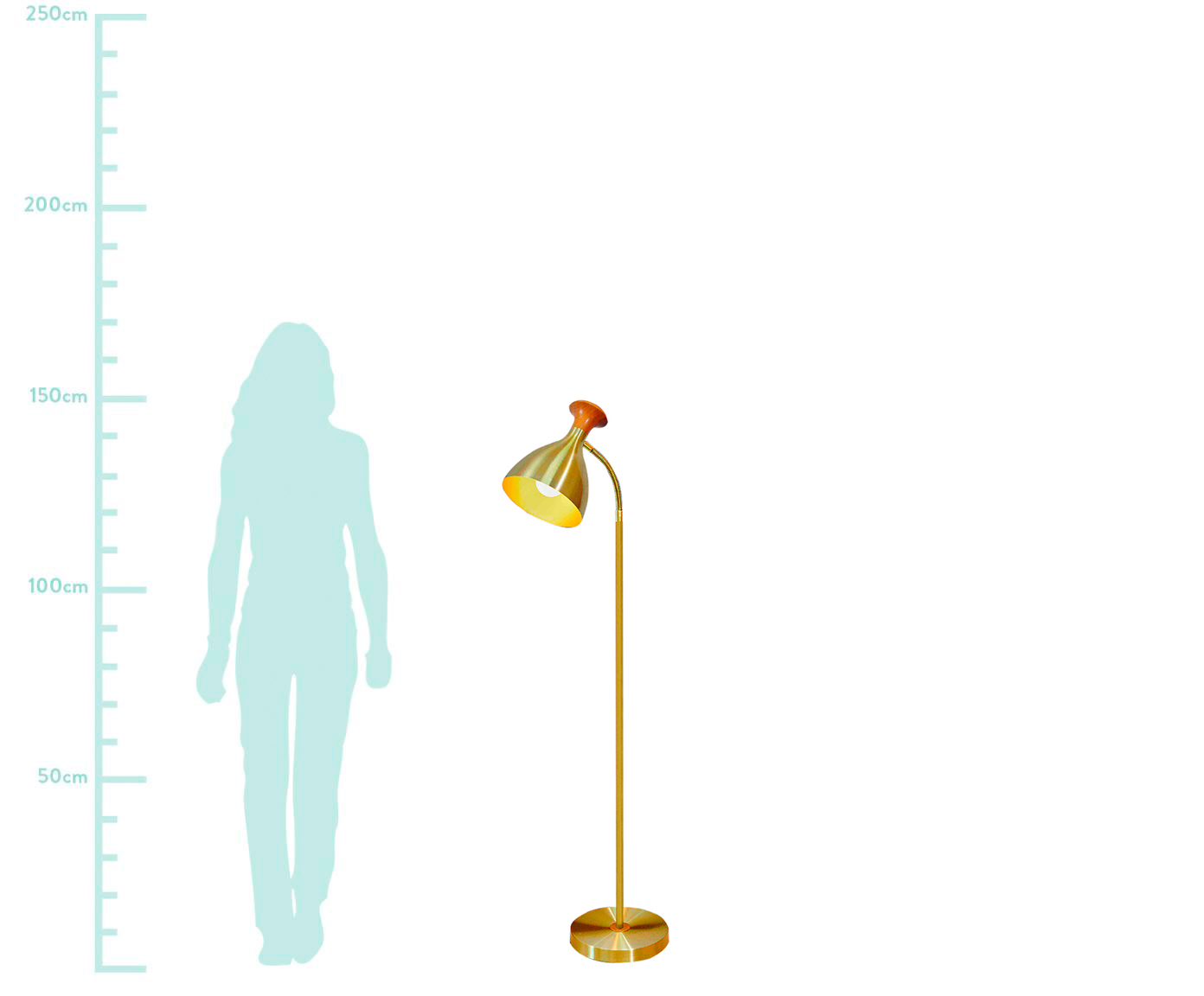Lumin&aacute;ria de Ch&atilde;o Sabrina Dourado - Bivolt - image 1