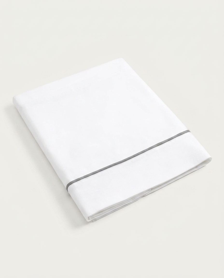 Len&ccedil;ol Superior Basics em Vivo Branco e Cinza 200 Fios image number 4