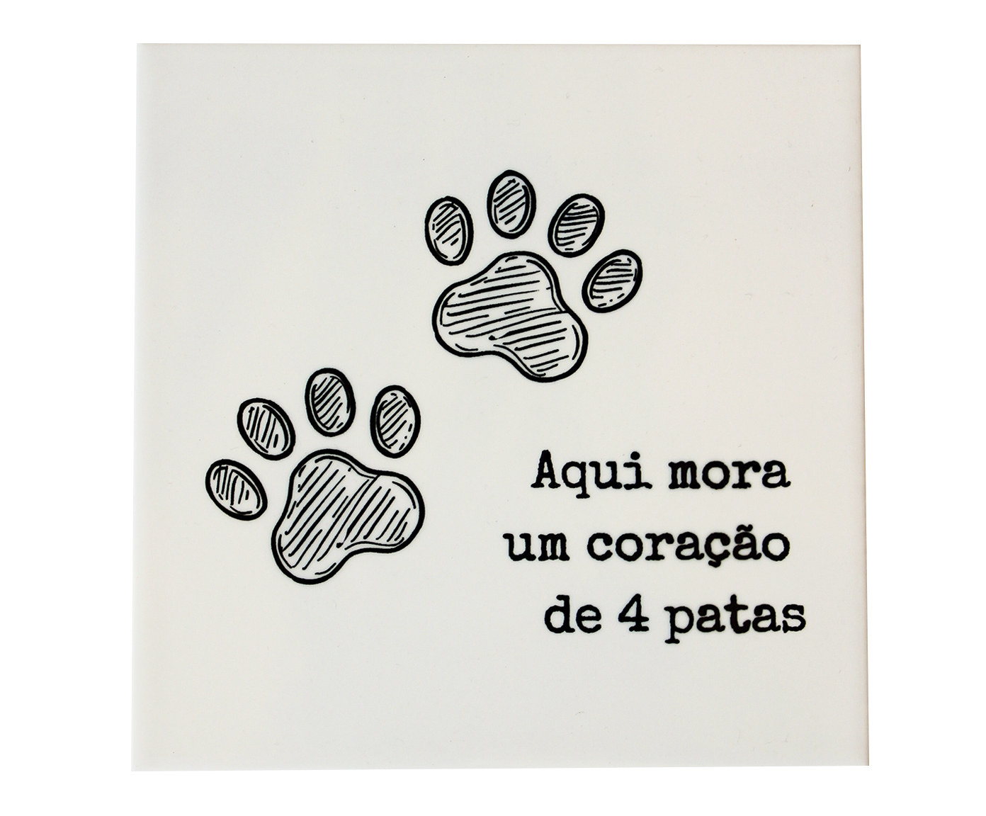 Azulejo Decorativo "Cora&ccedil;&atilde;o de Quatro Patas" image number 0
