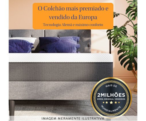 Cama Ba&uacute; Emma + Colch&atilde;o Emma Original Cinza - Queen Size image number 13