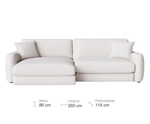 Sof&aacute; Beneton Tecido Off White image number 7