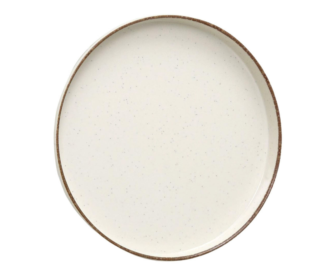 Prato de Sobremesa Bush Creme e Marrom - 18cm - image 0