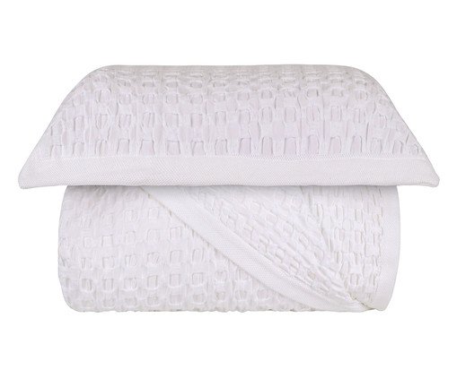 Jogo de Cobre-Leito Acetinado Jacquard Braga Branco 300 Fios image number 0