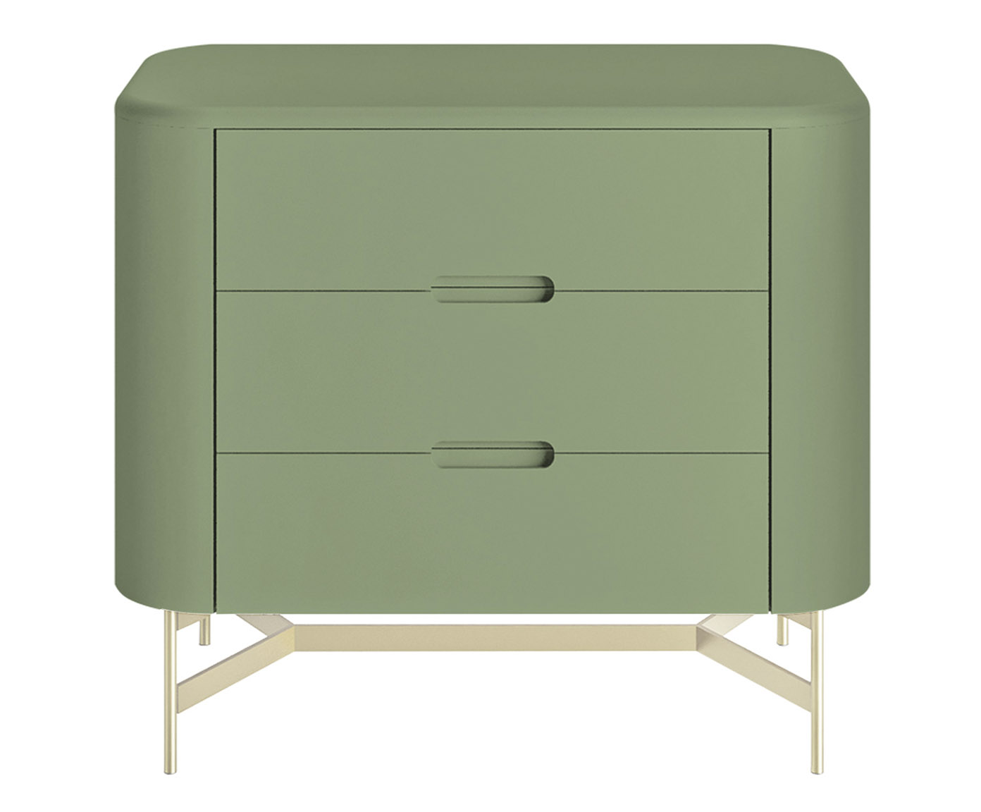 Mesa de Cabeceira Greyz Verde Caru&aacute; e Champanhe - image 0