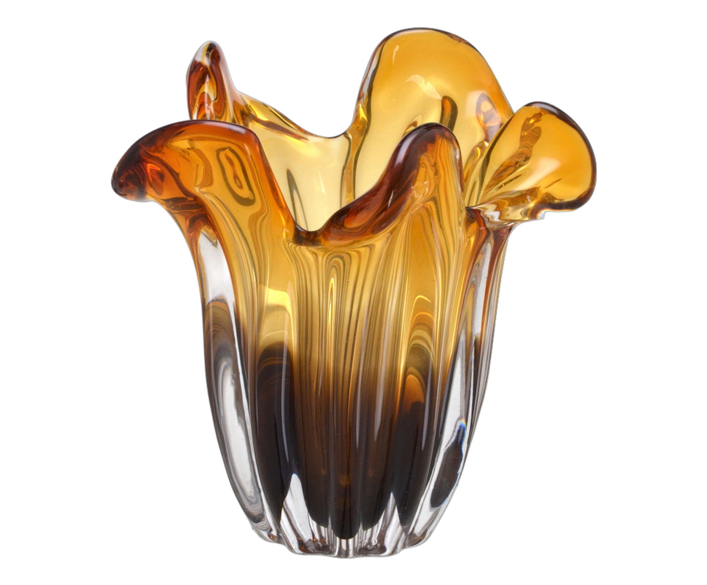 Vaso Decorativo Arvion &Acirc;mbar e Marrom image number 0