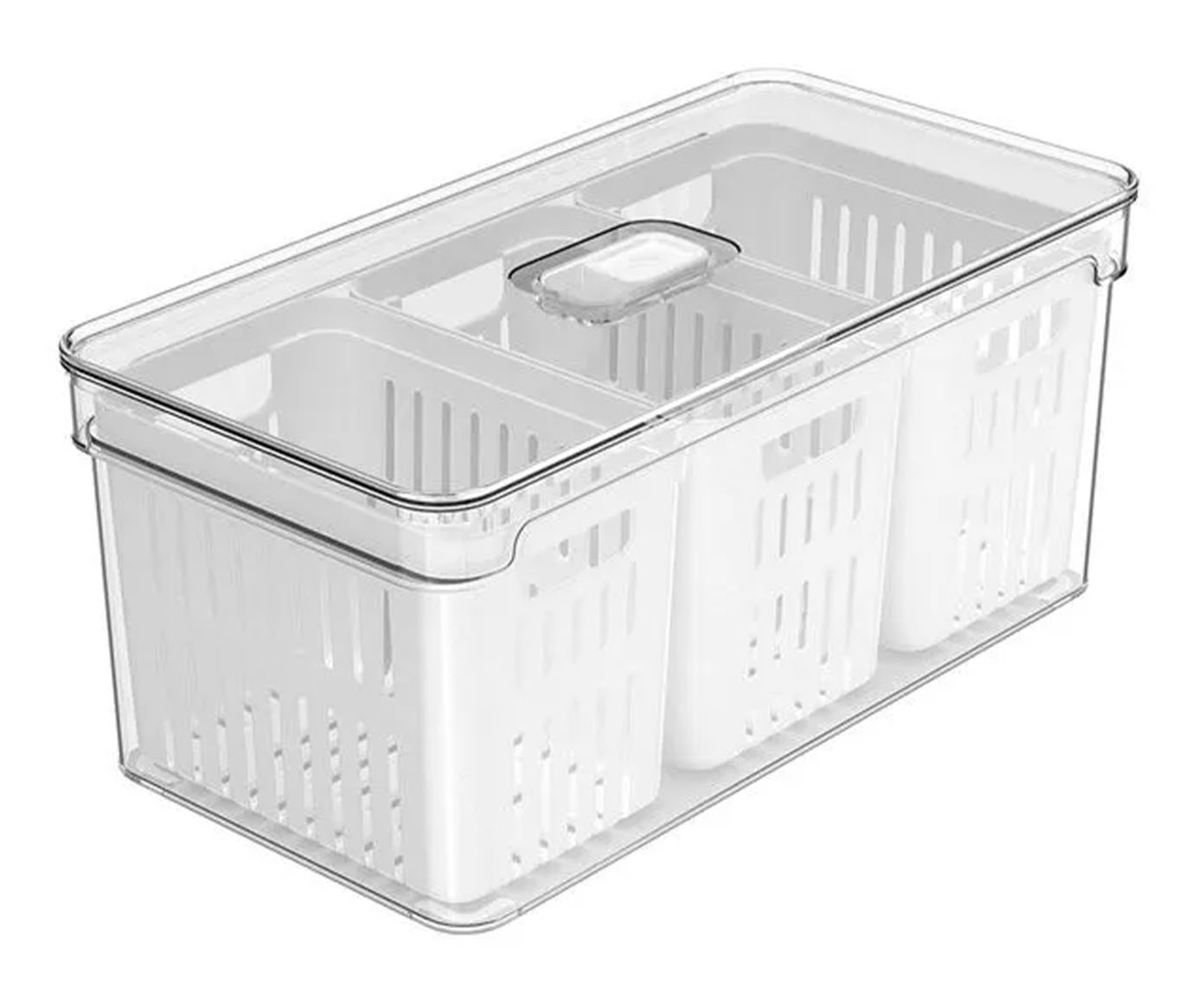 Organizador Clear Fresh com 3 Cestos Natural image number 0