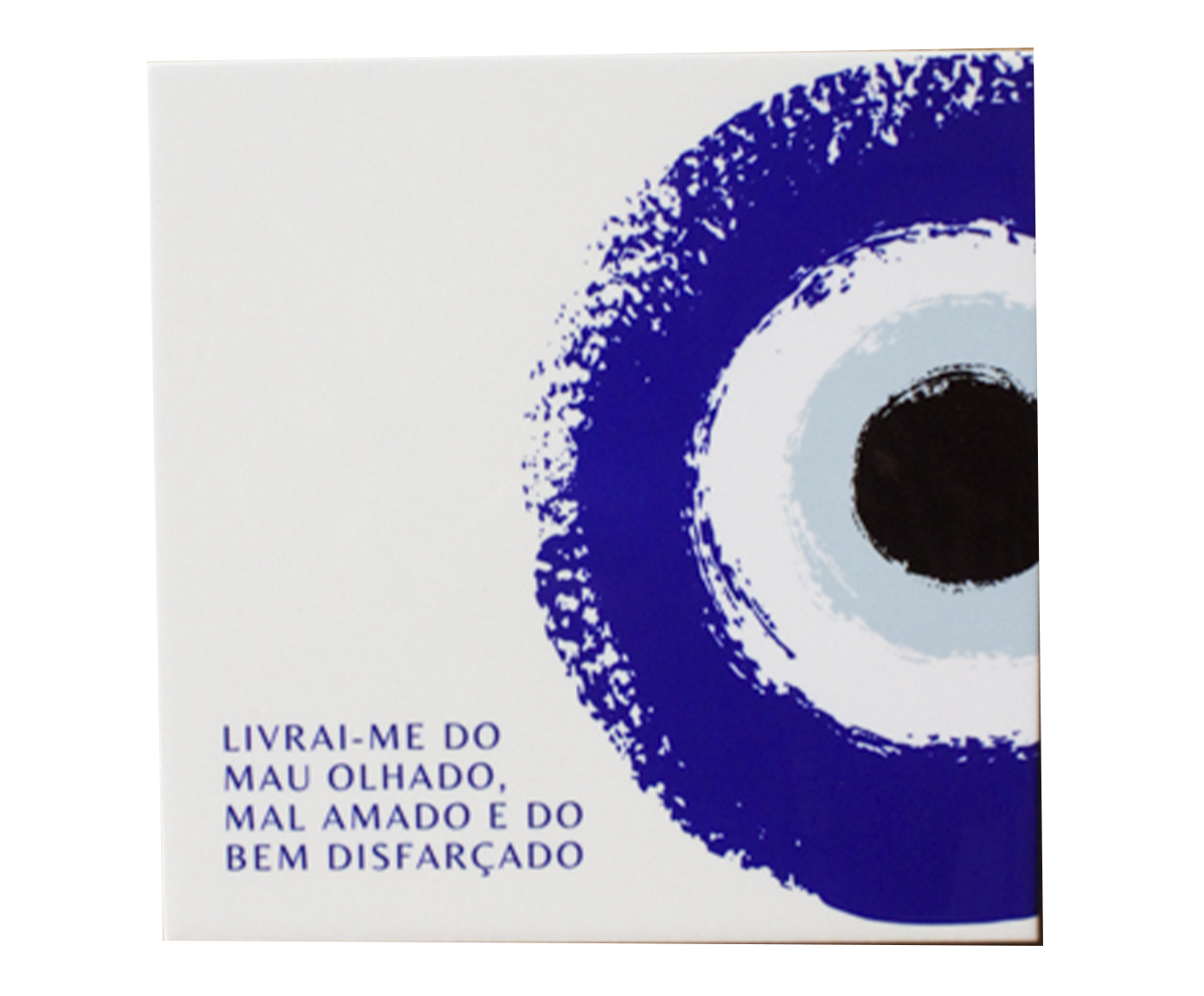 Azulejo Decorativo "Livrai-me do Mau Olhado" image number 0
