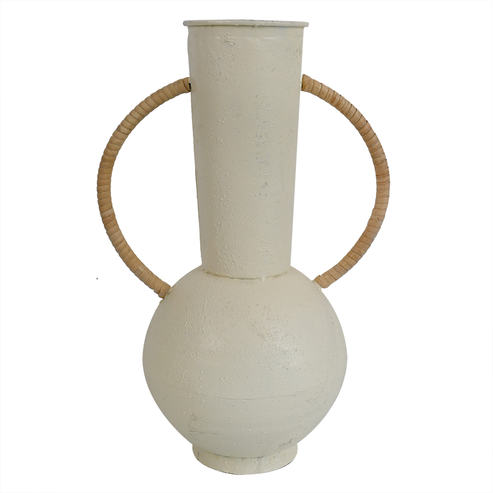 Vaso em Metal Creme com Al&ccedil;as Nichols Marrom - image 0