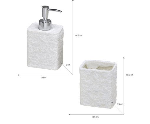 Jogo de Banheiro Haned Off-White - image 1