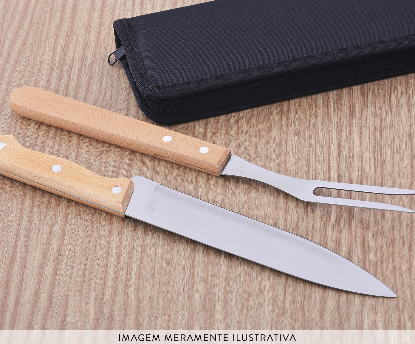 Jogo para Churrasco com Estojo em Inox image number 1