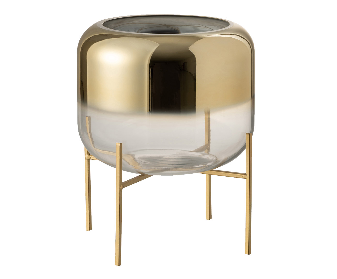 Vaso Oceanne Transparente e Dourado image number 0