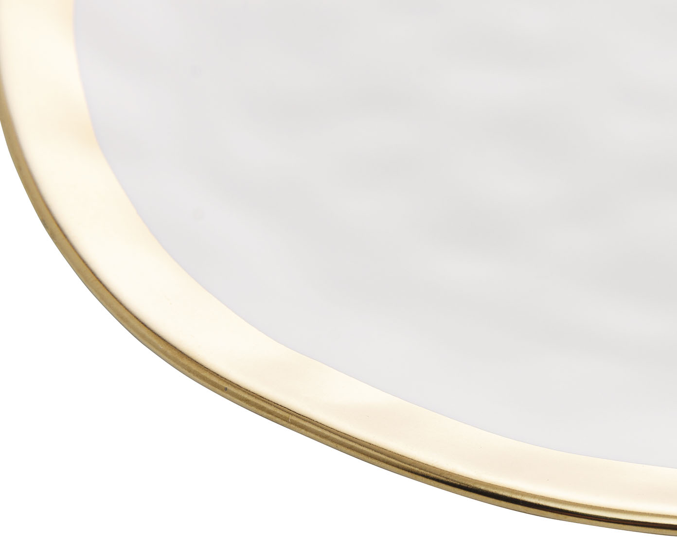 Prato Raso de Porcelana Branco e Dourado Wolff Dubai 27cm image number 4
