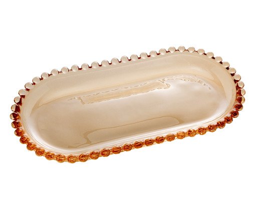 Travessa Oval para Servir em Cristal Pearl image number 0