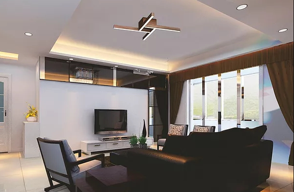 Plafon de Led 22W Maze Preto Bivolt image number 2